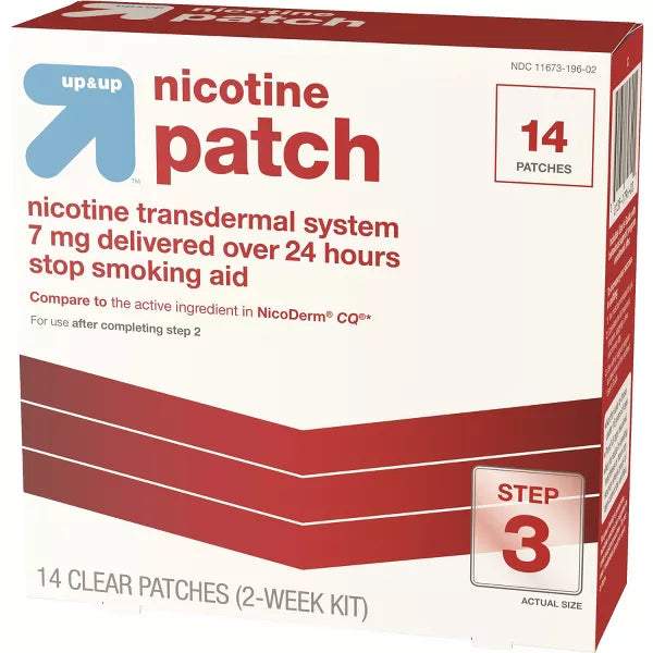 Nicotine Stop Smoking Aid Clear Patches Step 3 - 14ct - up&up